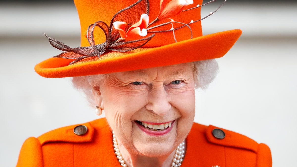 Queen Elizabeth smiles