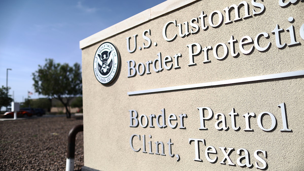 U.S. Customs and Border Protection sign in Texas