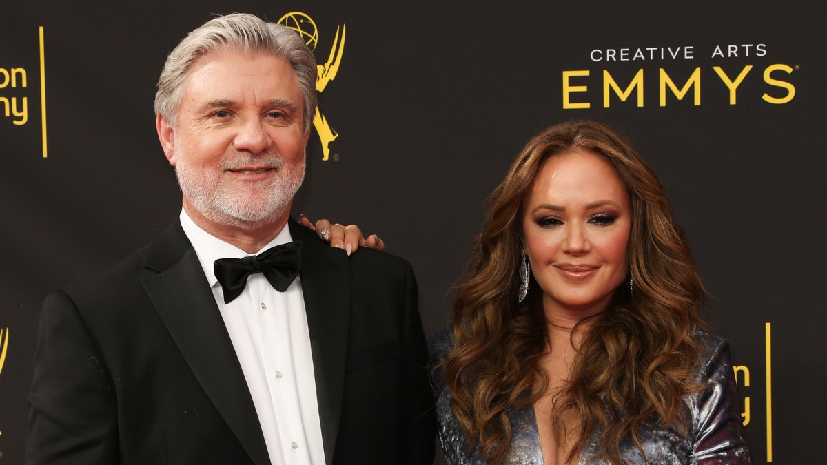 Mike Rinder and Leah Remini at the Creative Arts Emmy Awards