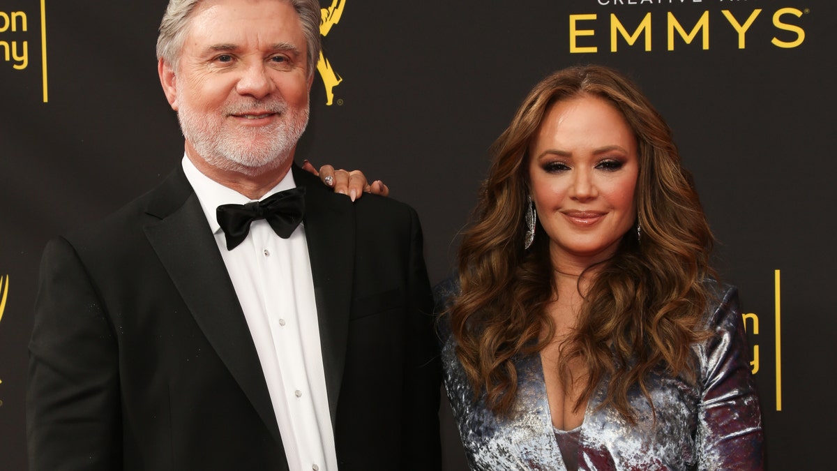 Mike Rinder and Leah Remini at the Creative Arts Emmy Awards