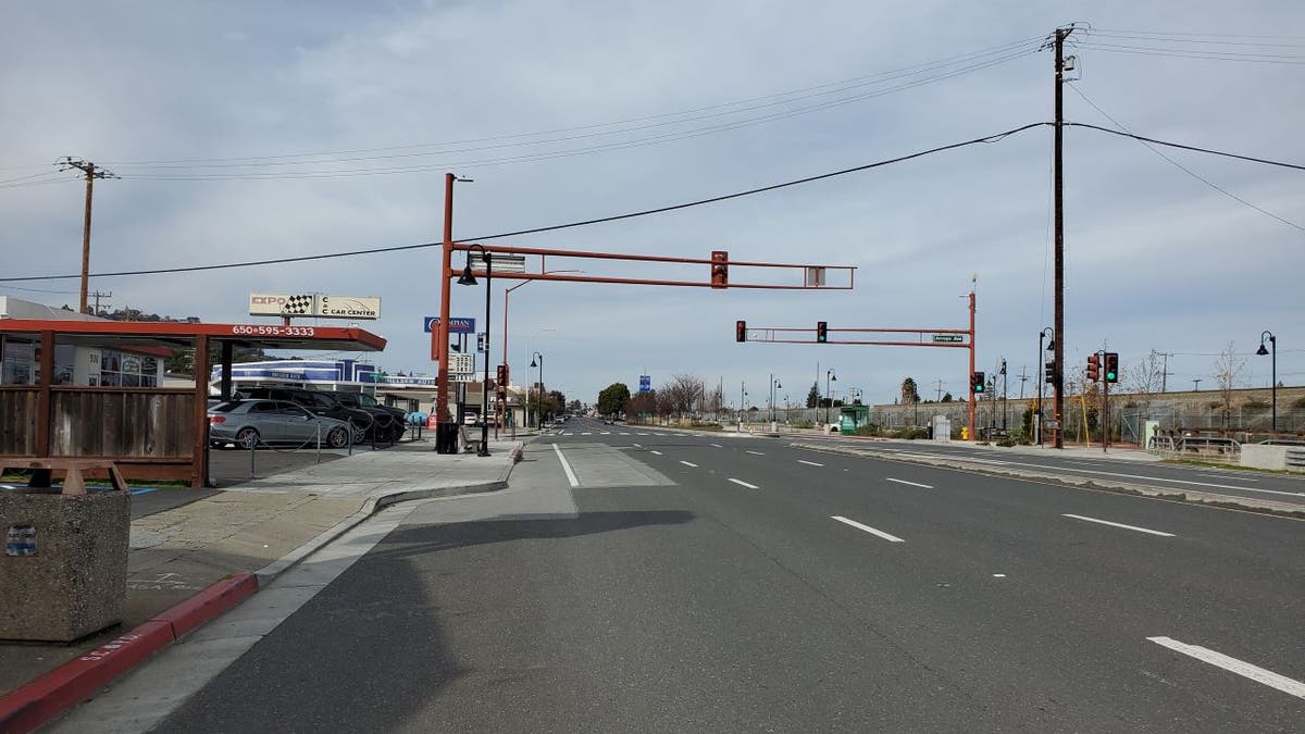 El Camino Real, a main street in San Carlos, CA