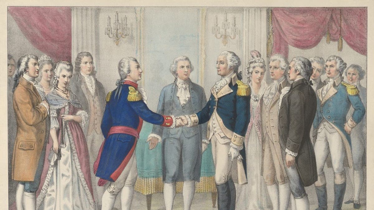 The Marquis de Lafayette meets George Washington