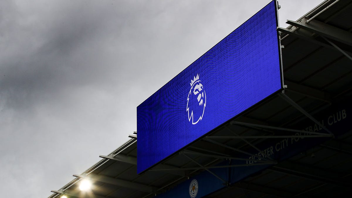 The Premier League logo displayed before match