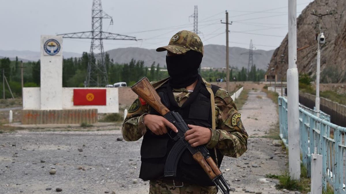 Kyrgyz soldier guarding the "Golovnoy" watershed