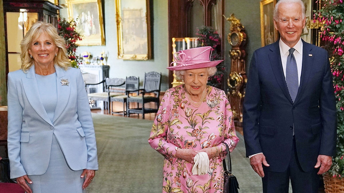Queen Elizabeth II, Joe Biden and Jill Biden