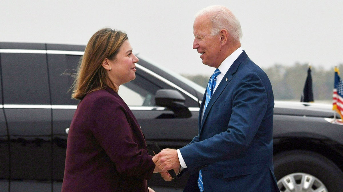 Elissa Slotkin and President Biden