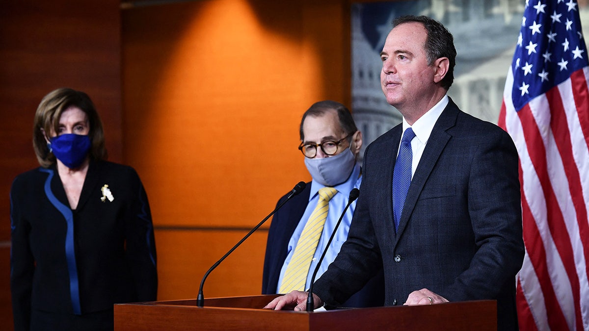 Reps. Adam Schiff, Nancy Pelosi and Jerry Nadler