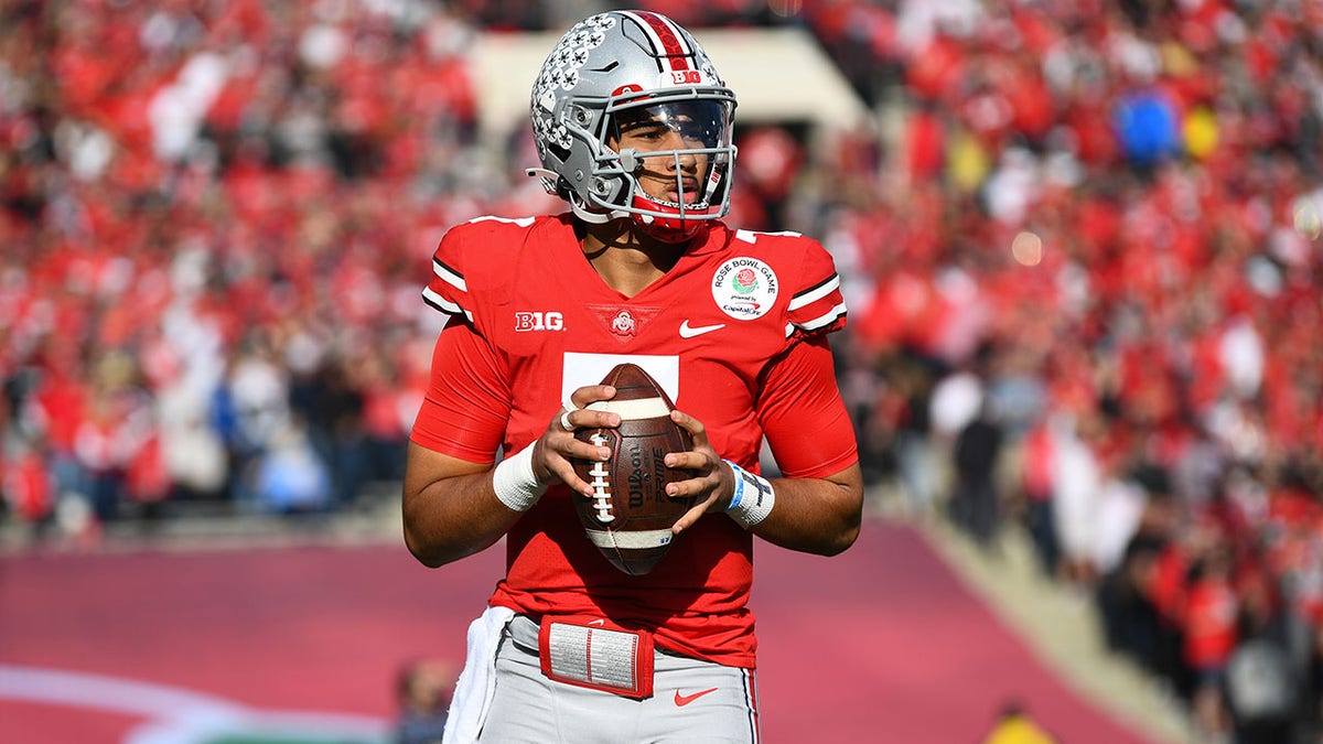 C.J Stroud of Ohio State at the Rose Bowl