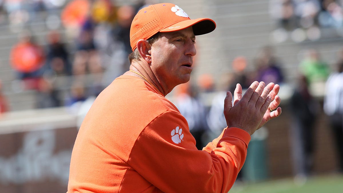 Clemson head coach Dabo Swinney during the Spring football game