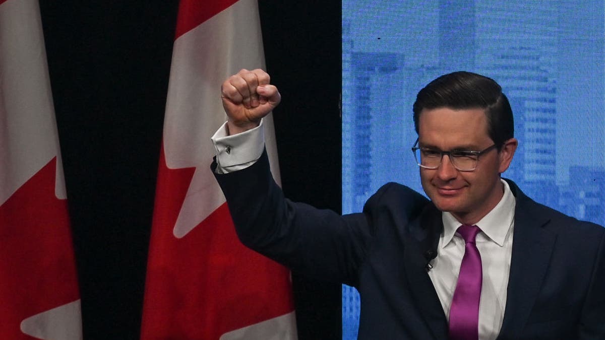 Poilievre gesturing