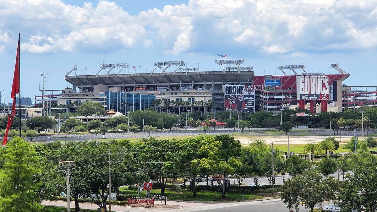 A picture of Raymond James Stadium in Tampa, Florida