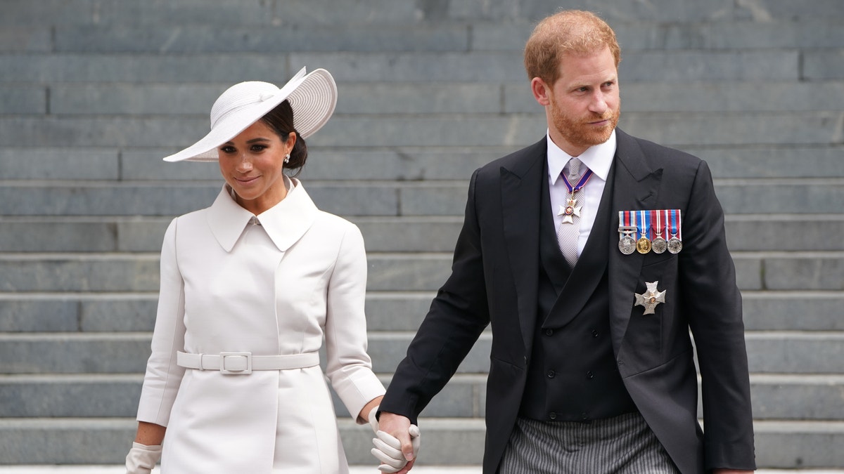 The Duke and Duchess of Sussex at the Queen's Platinum Jubilee