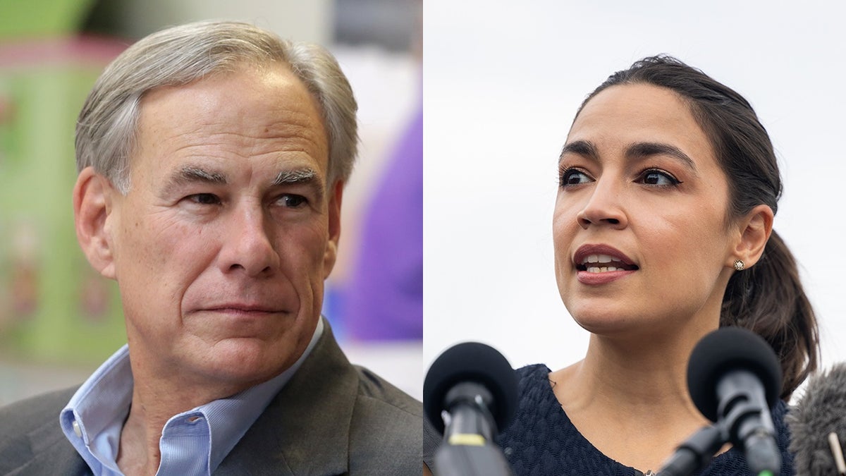 Greg Abbott and Alexandria Ocasio-Cortez