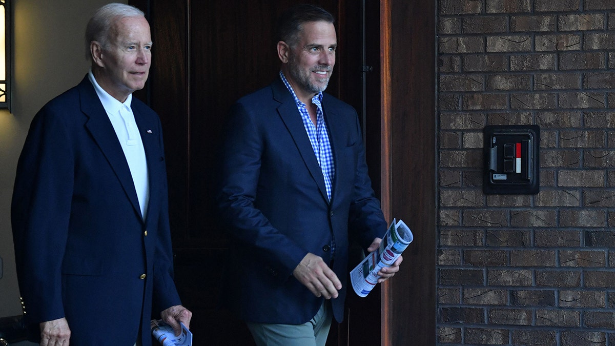 Joe and Hunter Biden walking