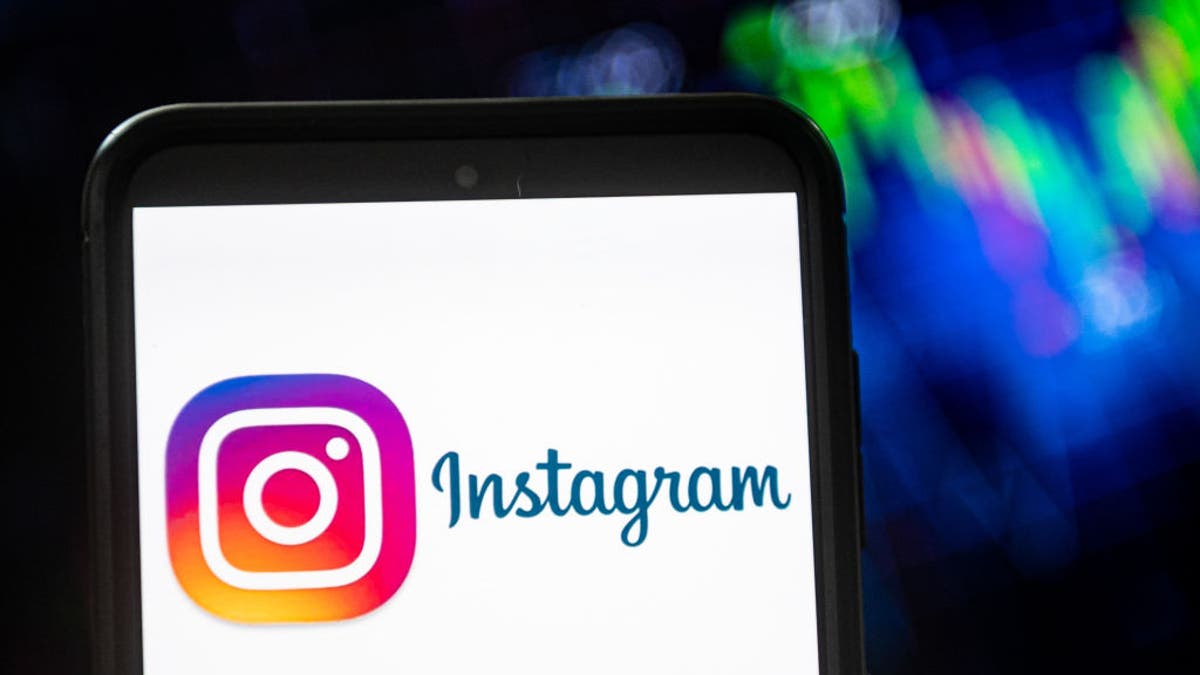 Instagram logo on smartphone screen
