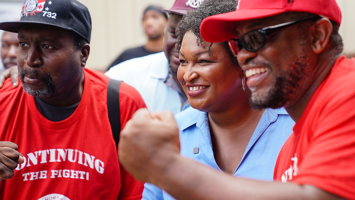 Stacey Abrams at Labor Day picnic