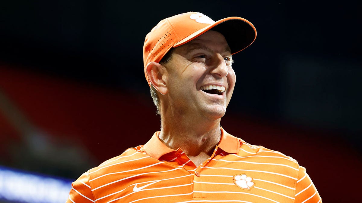 Clemson head coach Dabo Swinney after beating Georgia Tech