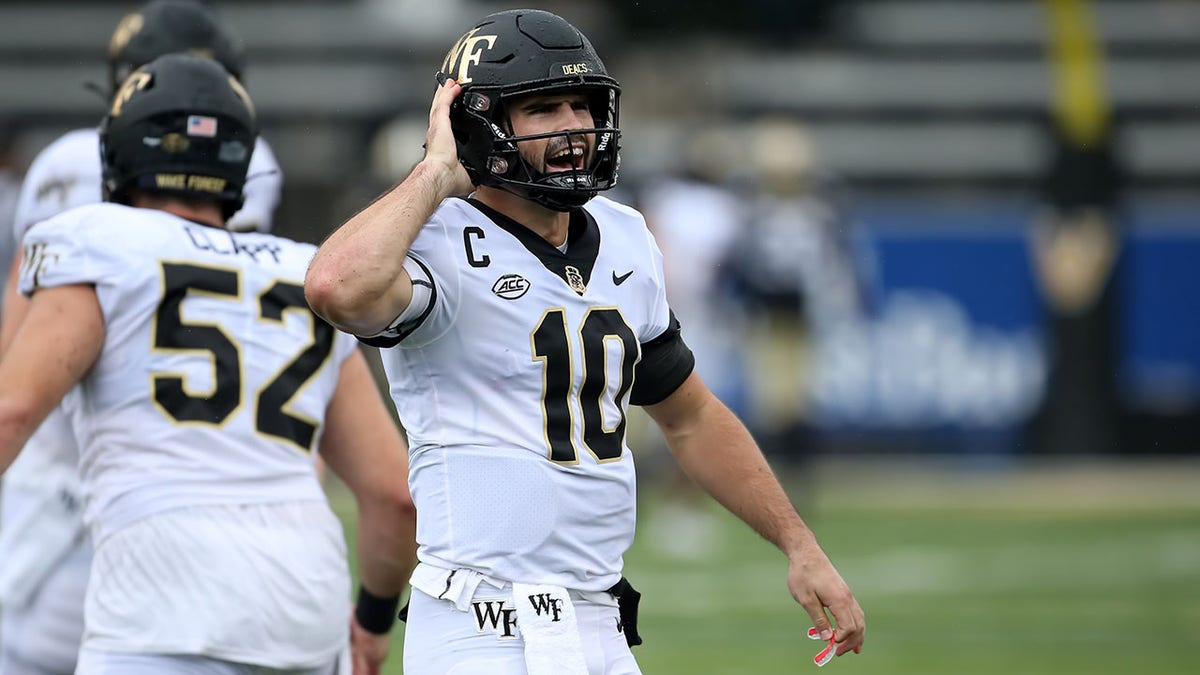 Wake Forest quarterback Sam Hartman against Vanderbilt