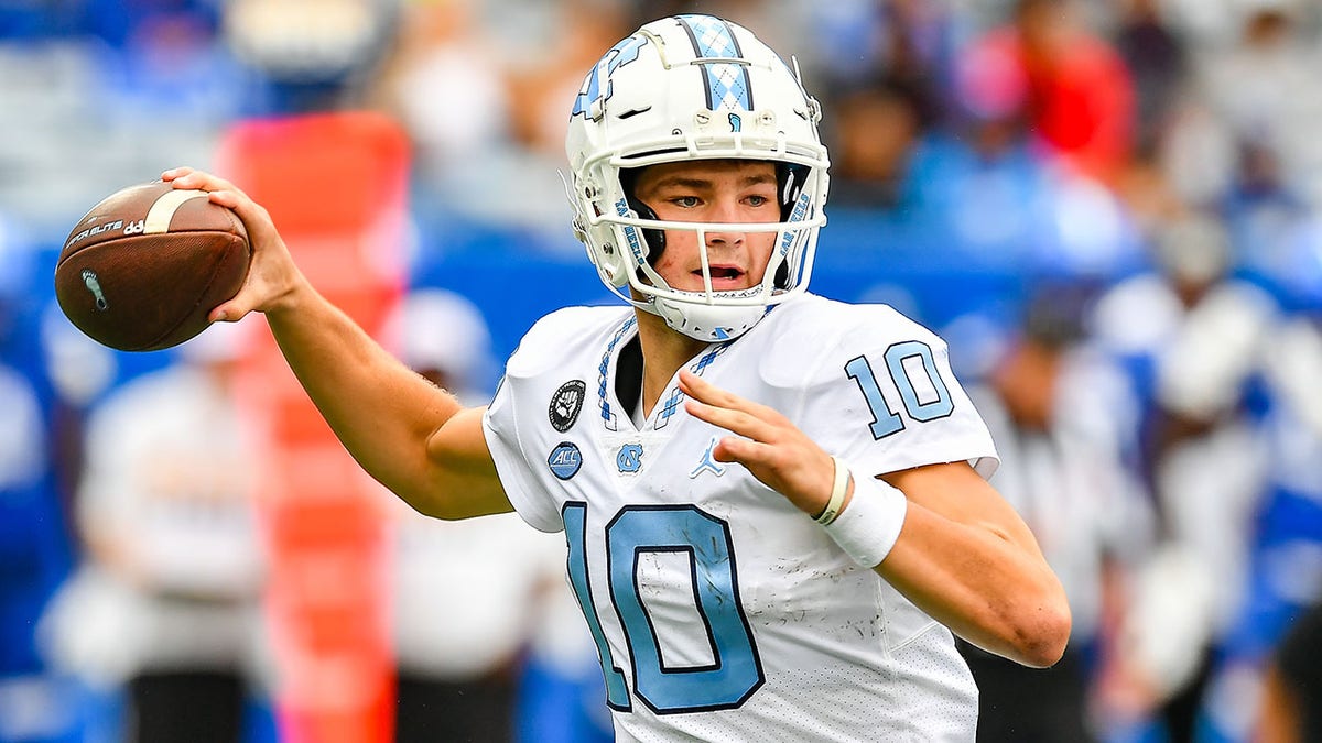 North Carolina quarterback Drake Maye against Georgia State