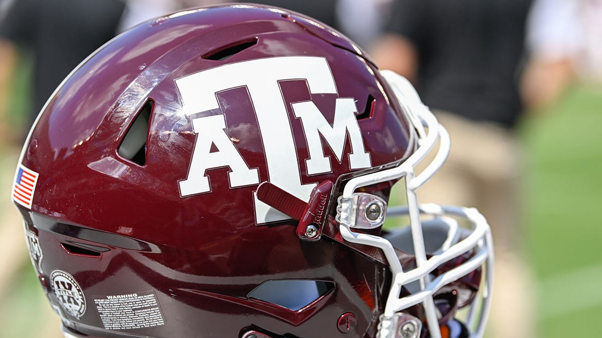 A photo of a Texas A&M helmet