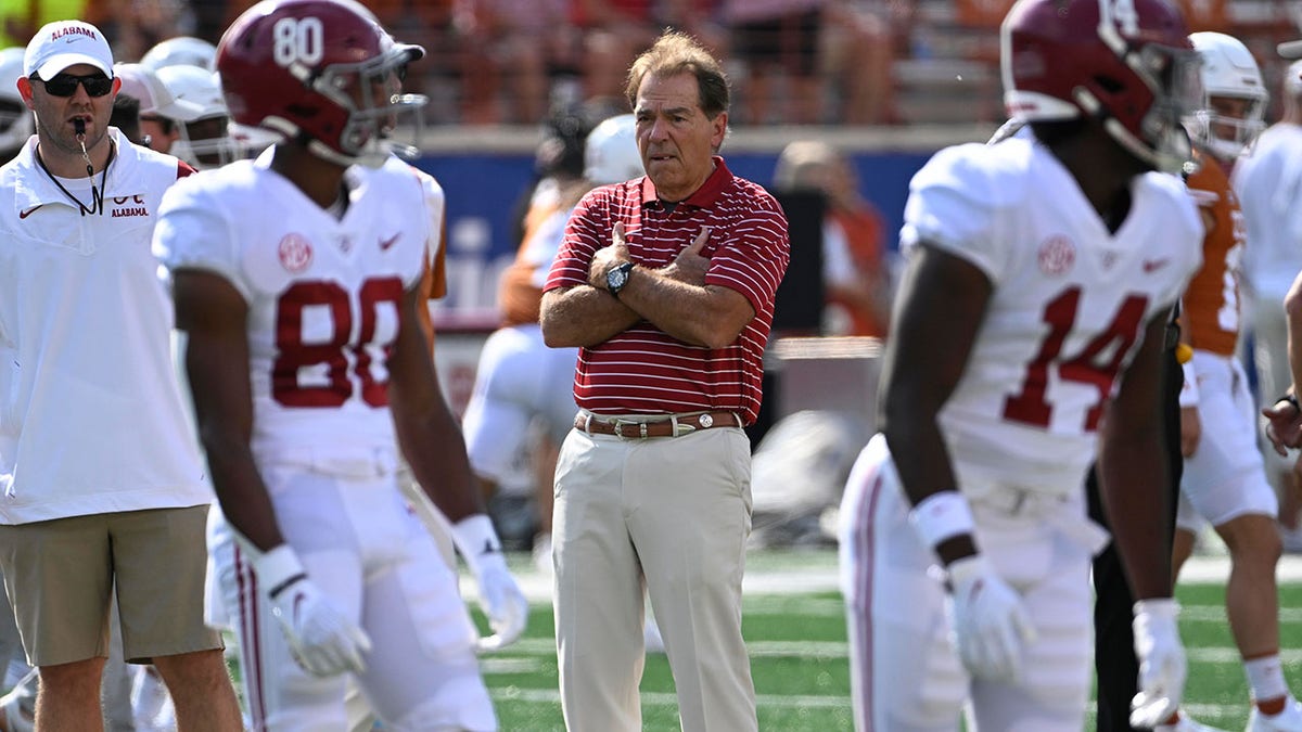 Alabama head coach Nick Saban before the game against Texas