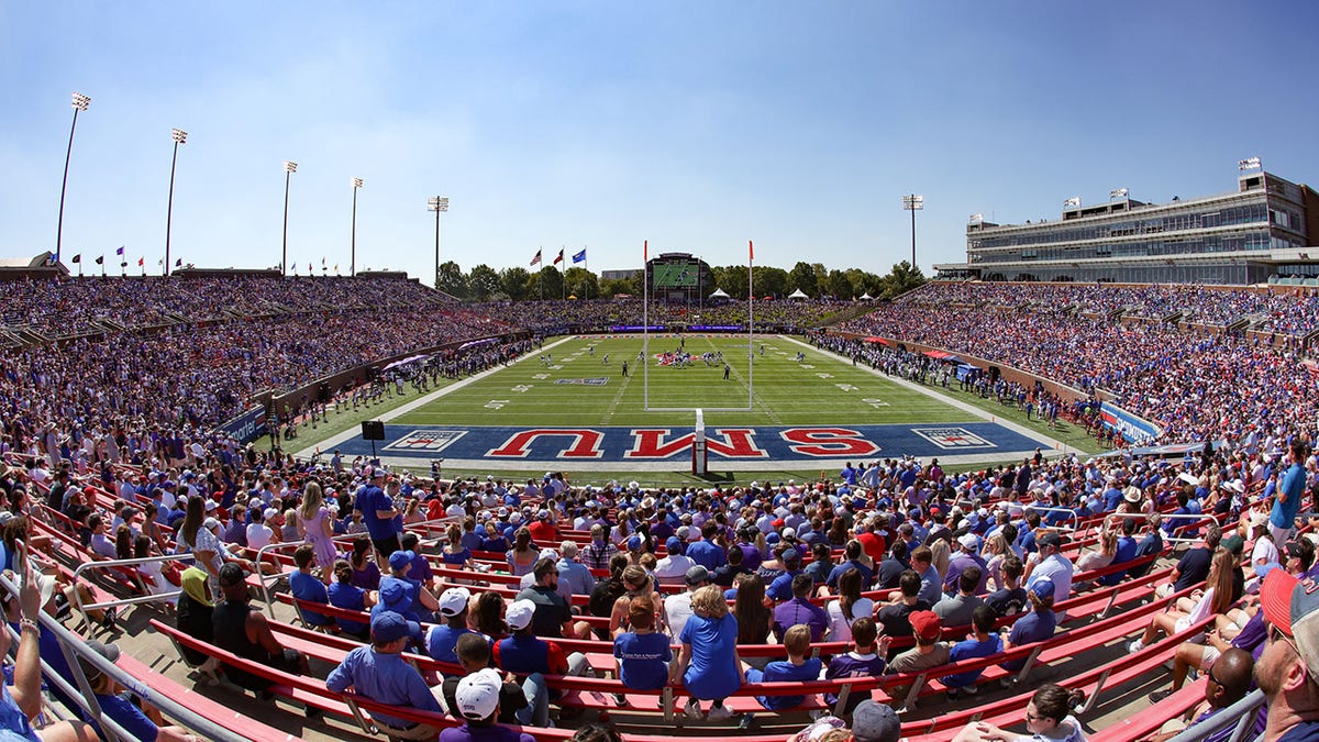 A picture of SMU's football stadium