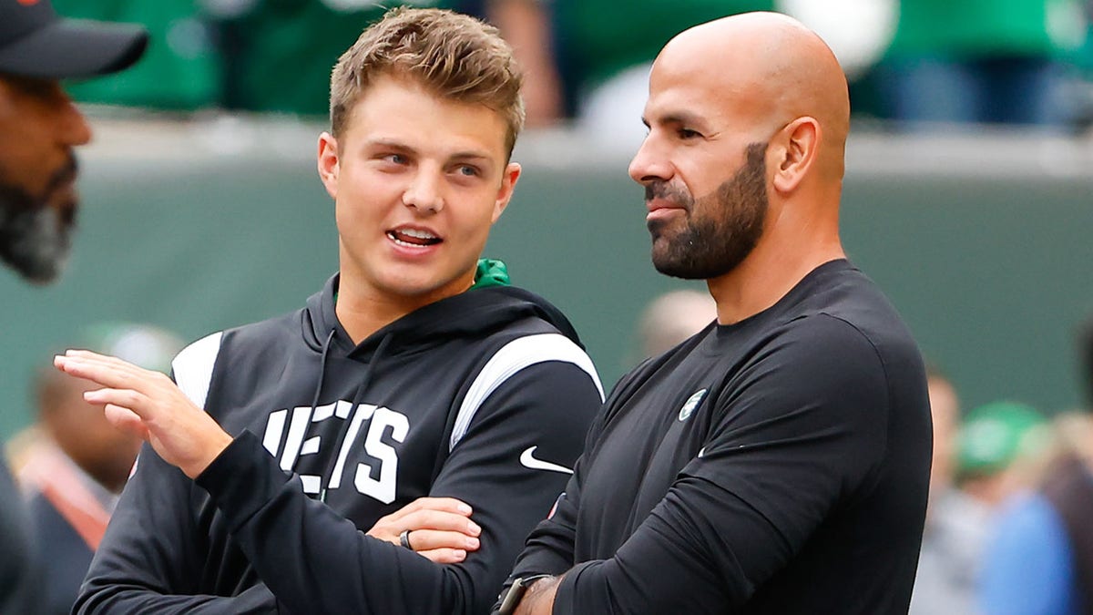  Zach Wilson and head coach Robert Saleh