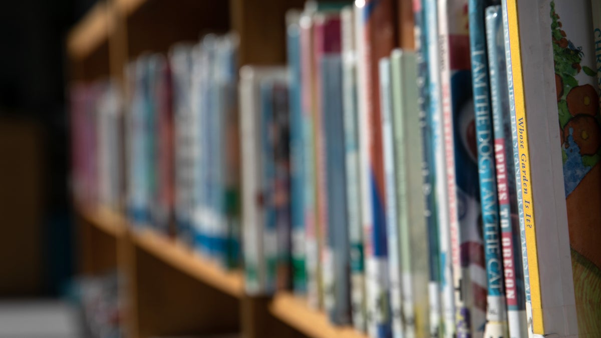 School bookshelf