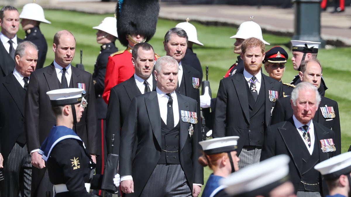 Royal family at Prince Philip's funeral