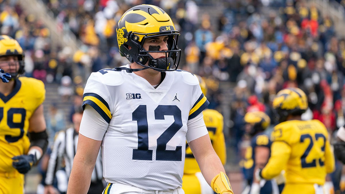 Cade McNamara during Michigan's spring football game