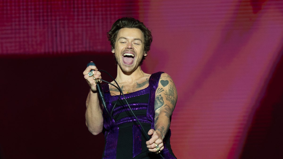 Harry Styles performing