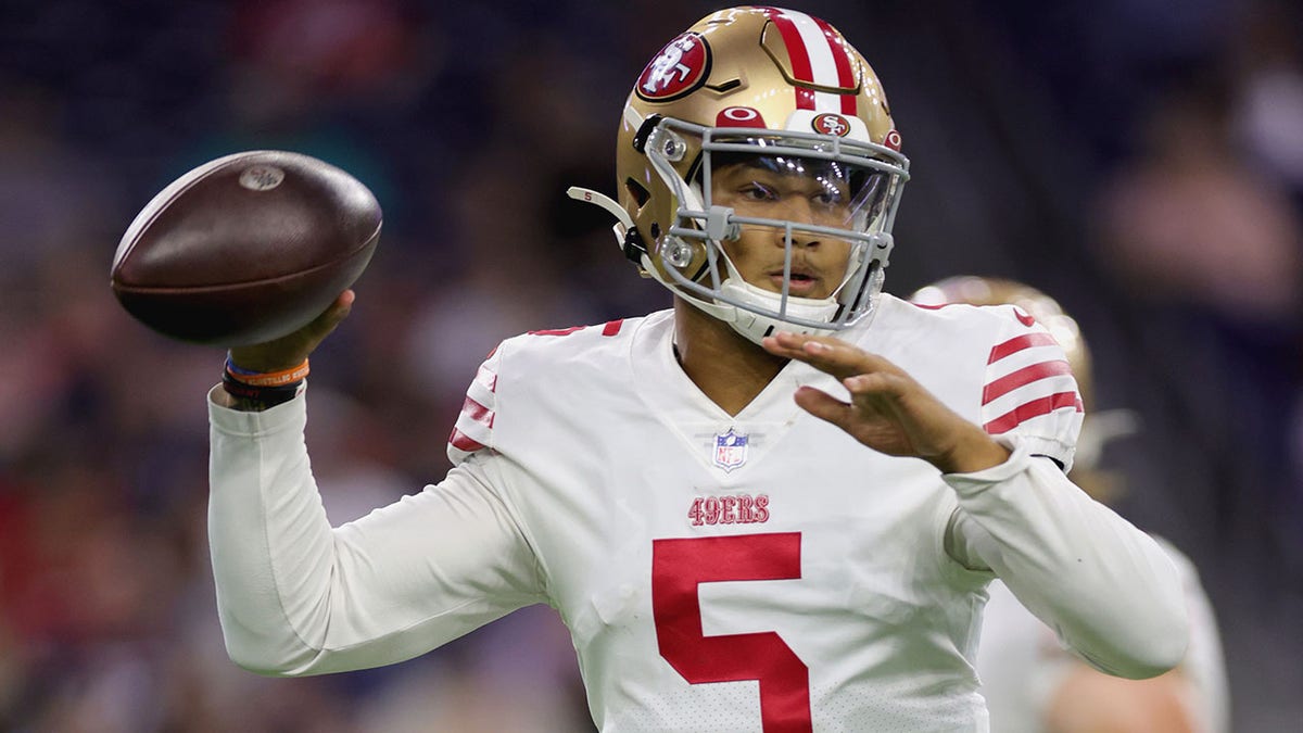 49ers quarterback Trey Lance during a preseason game