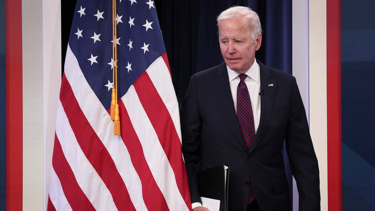 President Joe Biden arrives for an event