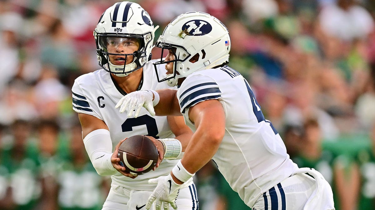 BYU QB Jaren Hall plays in Week 1