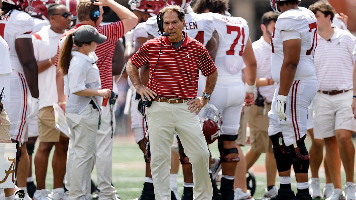 Head coach Nick Saban during the Texas game