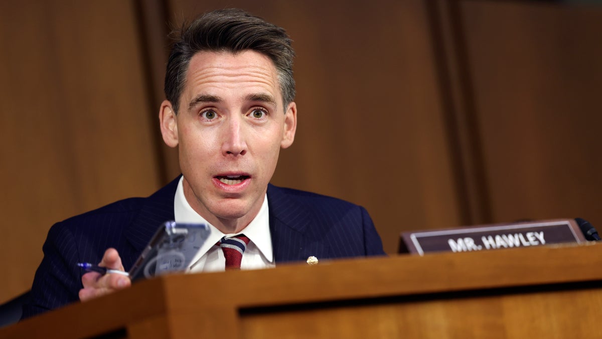 Josh Hawley during Senate Judiciary Committee meeting