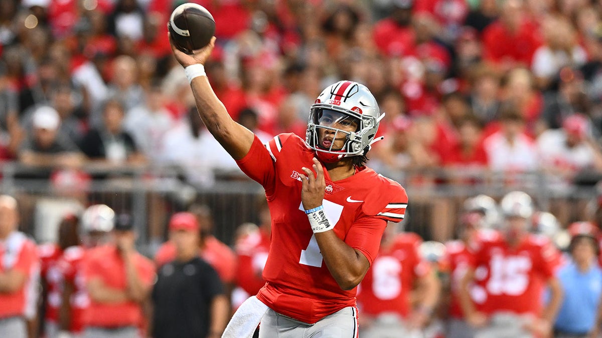 Ohio State QB C.J. Stroud against Toledo