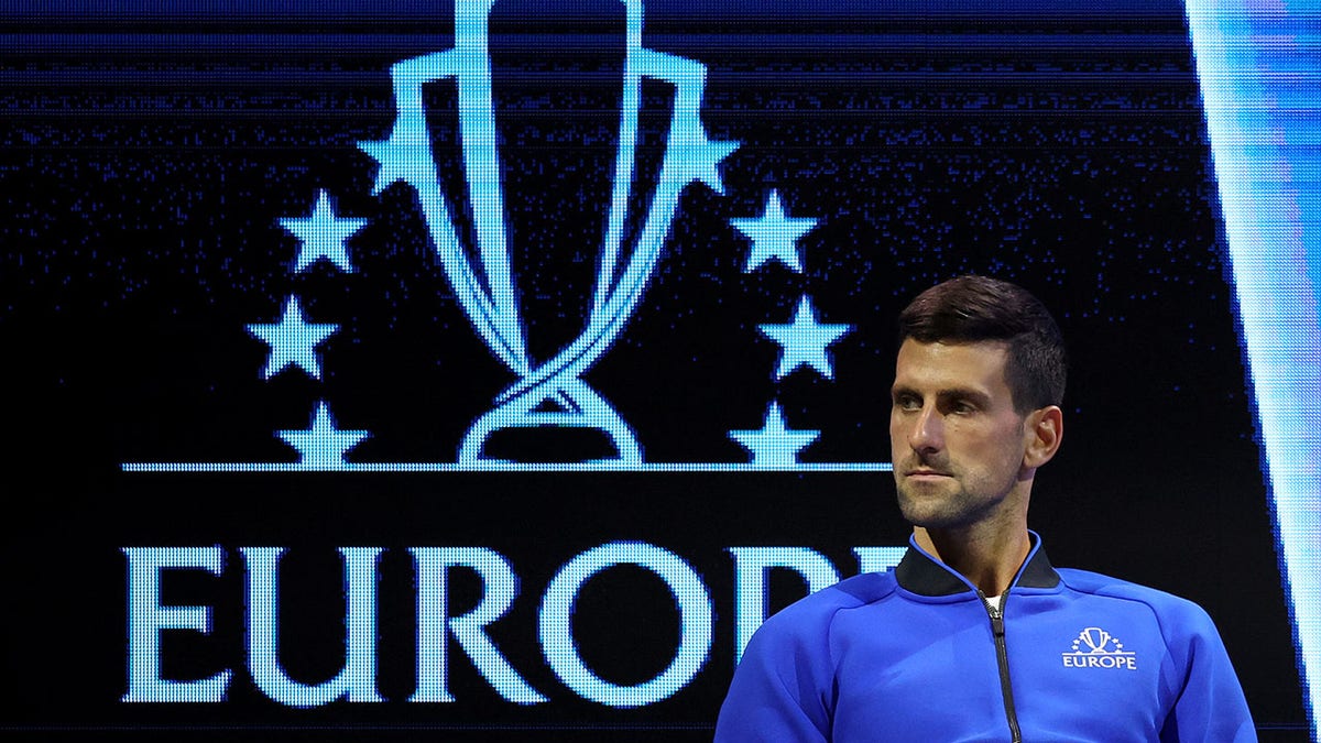 Novak Djokovic during Day One of the Laver Cup
