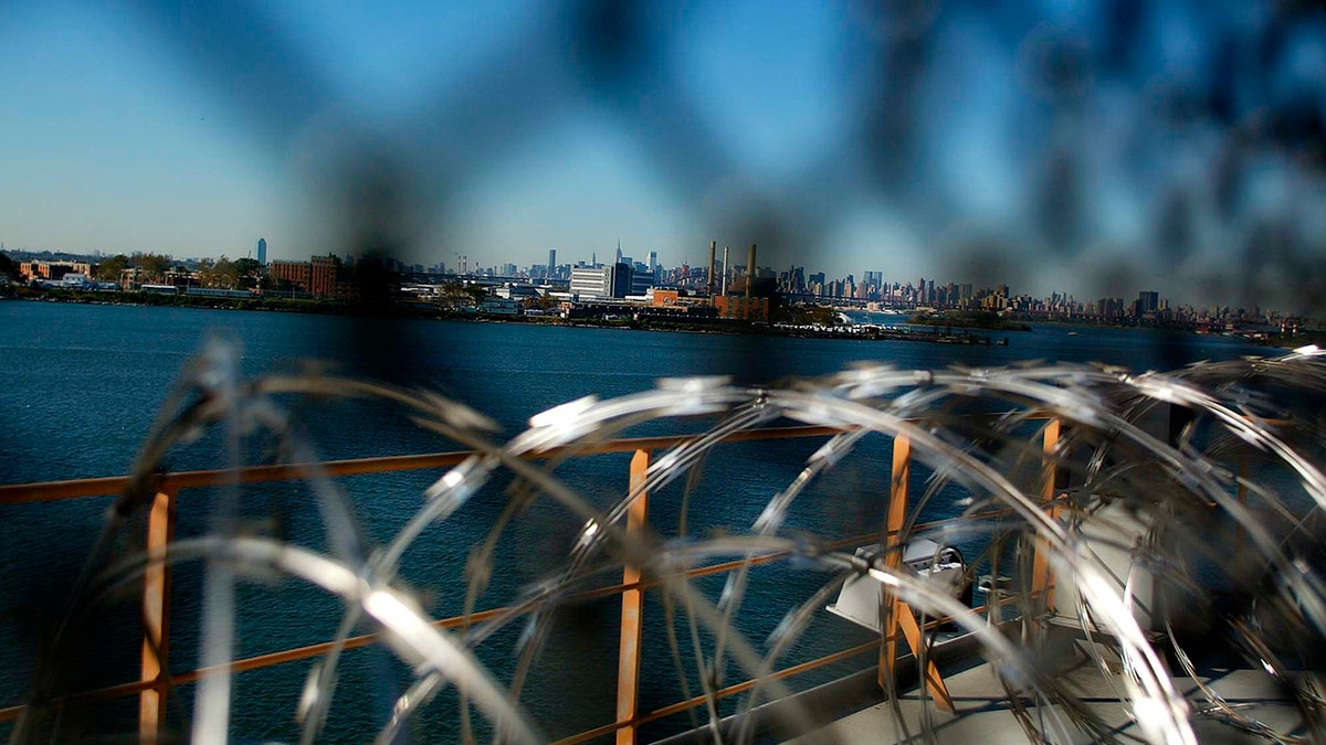 nyc jail barge view of big apple