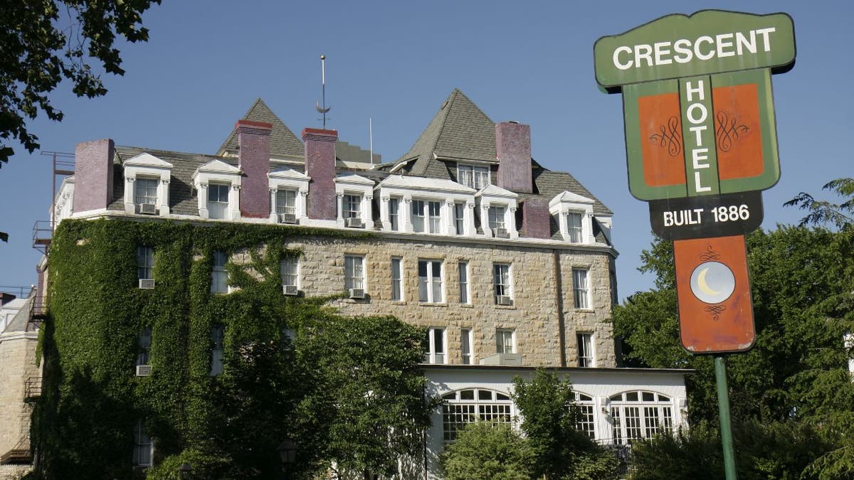 Exterior view of the Crescent Hotel and Spa in Eureka Springs, Ark.