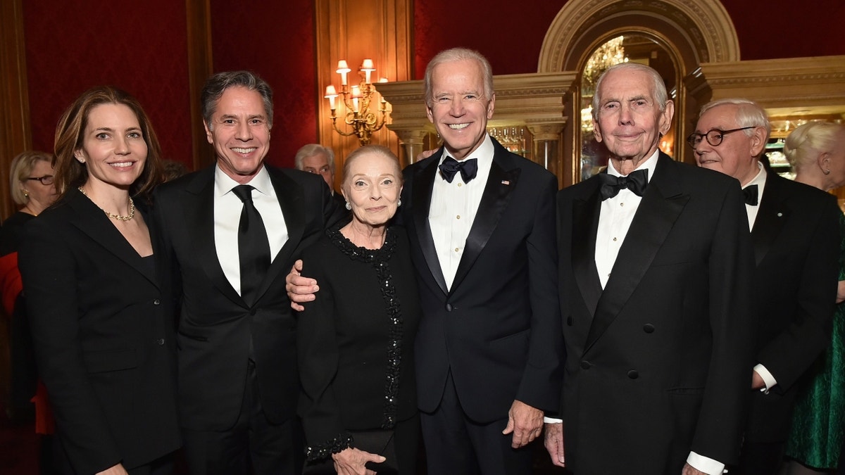 Antony Blinken and his father Donald Blinken with Joe Biden