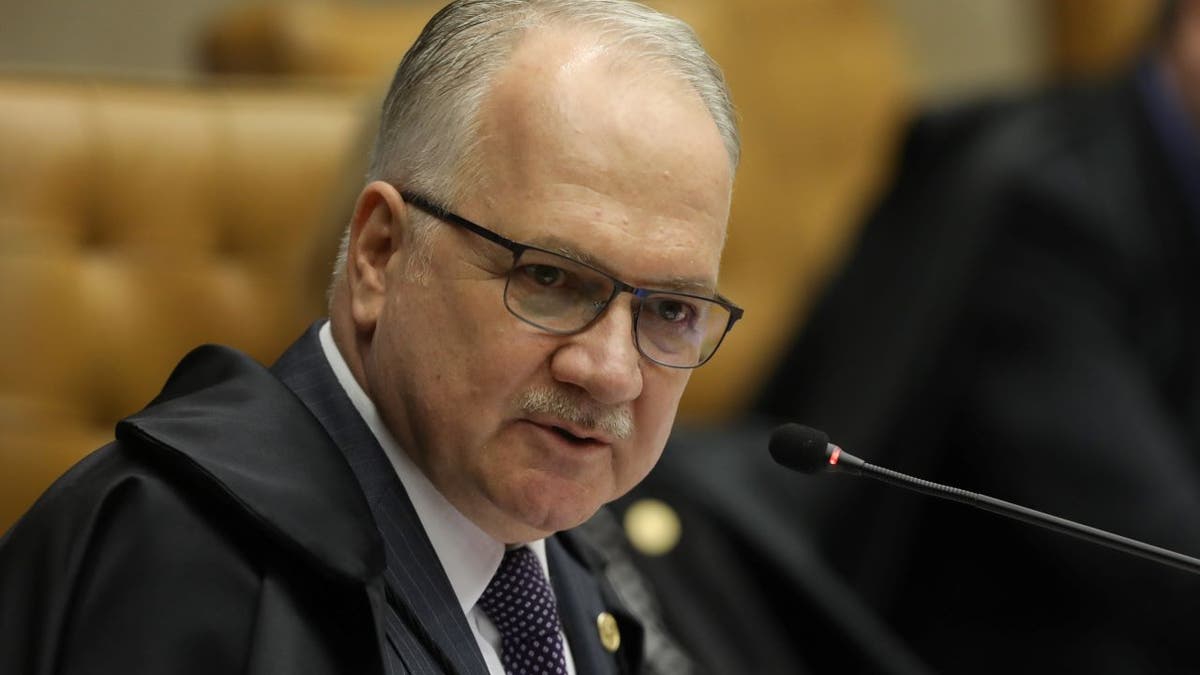 Brazilian Supreme Court Judge Edson Fachin in a suit during a court session