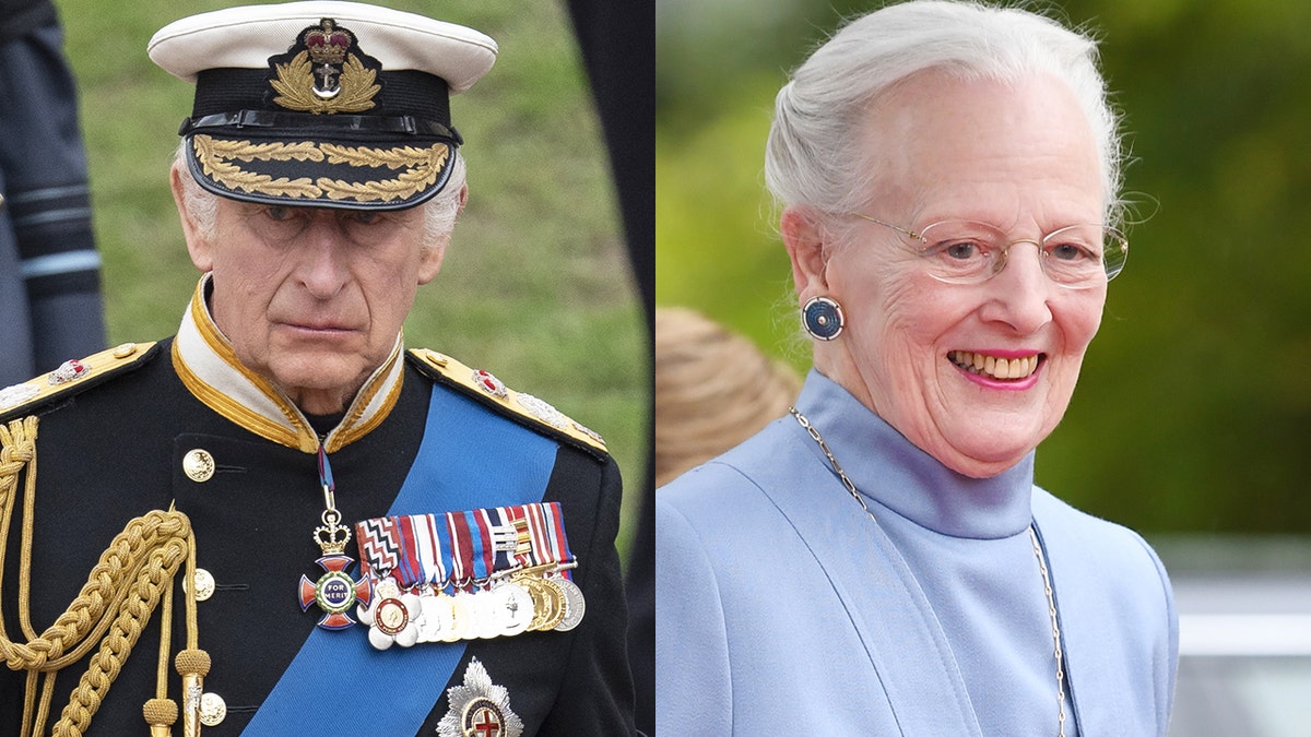 King Charles III Queen Margrethe II of Denmark