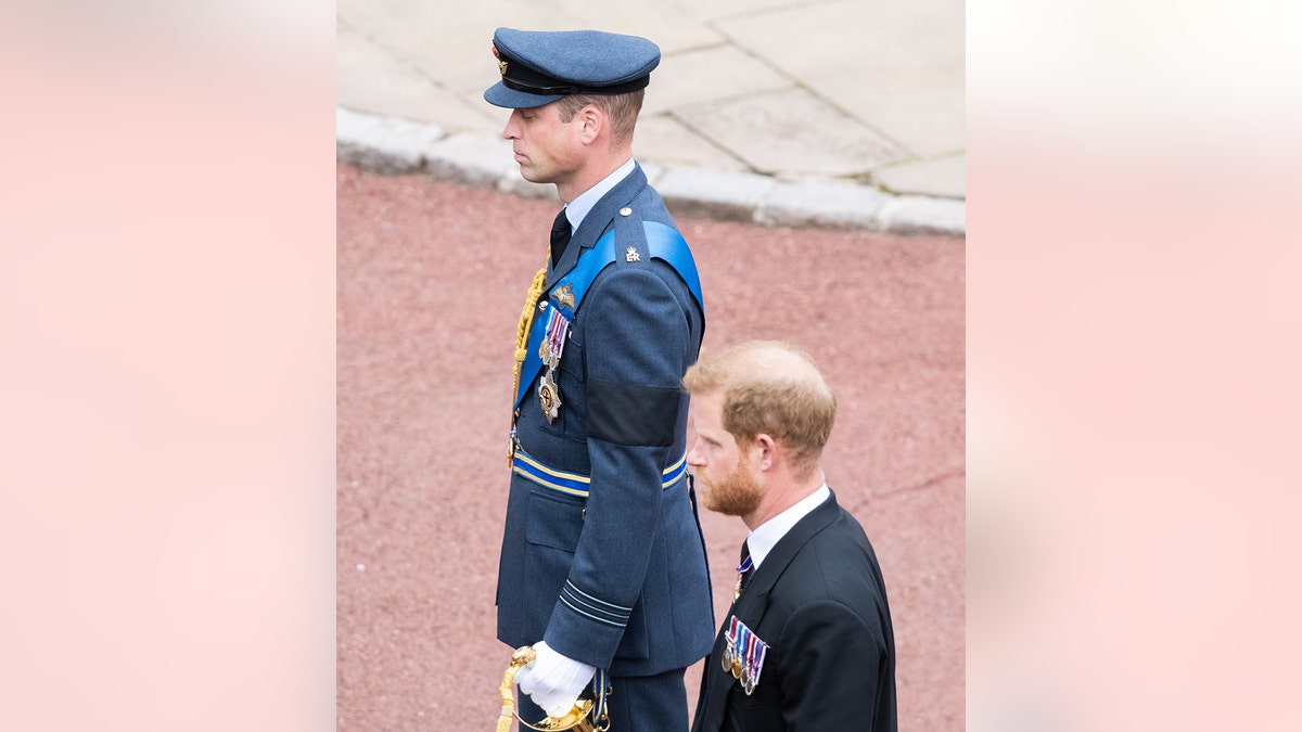 Prince WIlliam Prince Harry Queen Elizabeth funeral