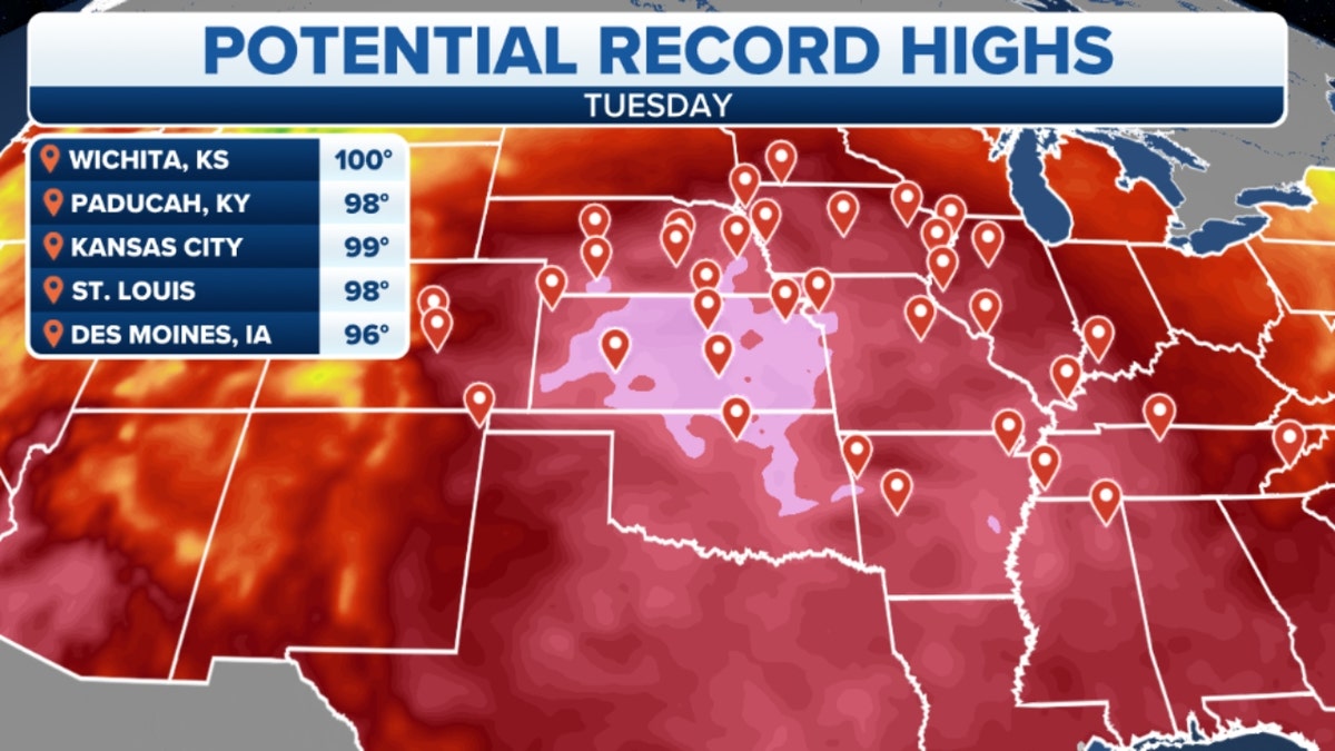 Tuesday record highs