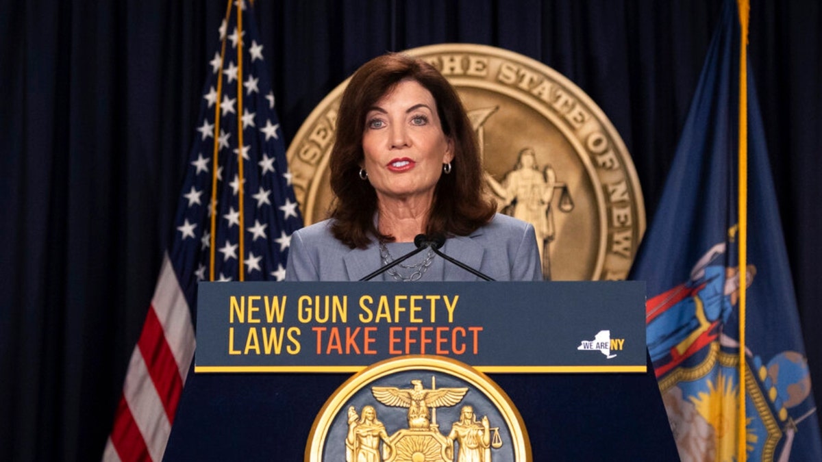 New York Gov. Kathy Hochul speaks on gun safety