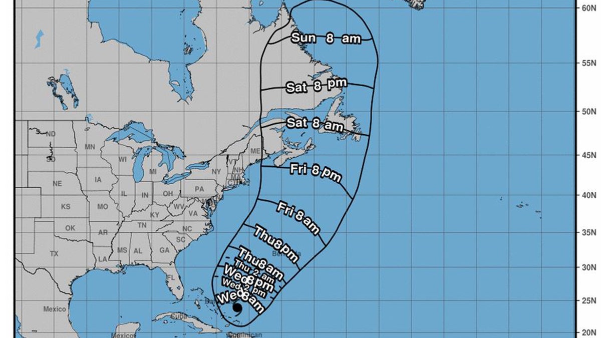 Hurricane Fiona track