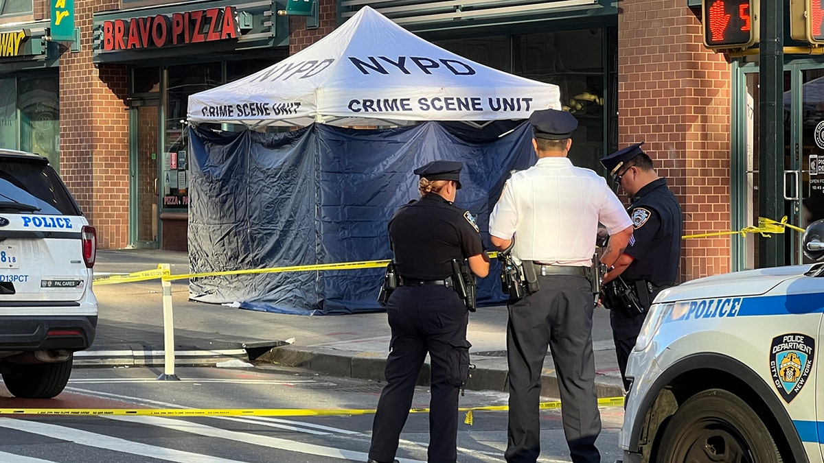 NYPD crime scene tent 