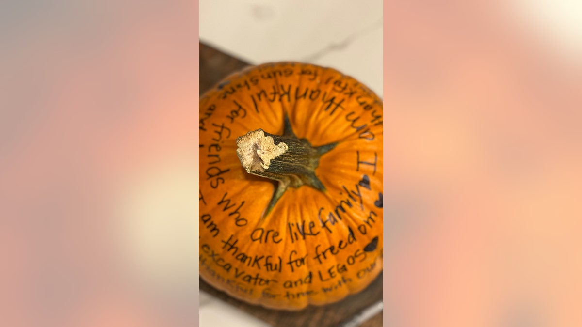 pumpkin for gratitude and blessings