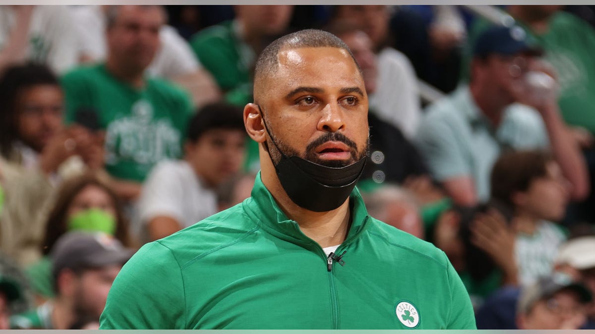 Ime Udoka watches game